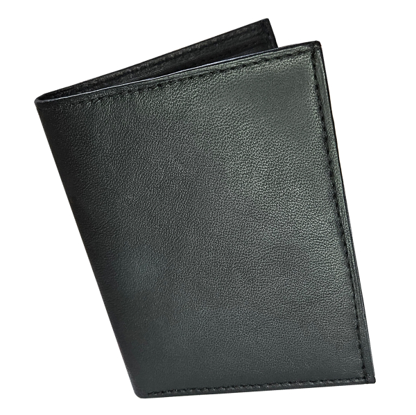 Elegante Geldtasche Nappa Leder Geldtasche mit RFID-Schutz Hochformat schwarz